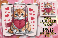 Bright Days 20oz tumbler wrap, Cat Valentin's Day Product Image 1