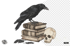 Watercolor Gothic Halloween Clipart Product Image 1