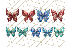 Stained Glass Butterfly PNG Colorful Clipart for Sublimation Product Image 7