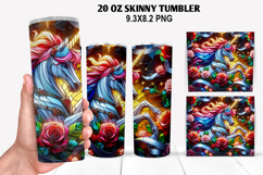 Skinny Tumbler 20oz Wrap Design, Valentine Tumbler PNG Product Image 1