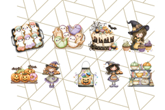 Cute Witch Halloween Baking Clipart PNG, Holiday Treats Png Product Image 8
