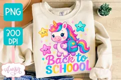 Cute back to school shirt PNG, Teacher sublimation unicorn Product Image 3
