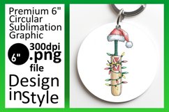 Bright Round Design Keychain Template , Holiday Product Image 1