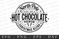 North Pole Hot Chocolate Premium Christmas Bleand Svg Product Image 1