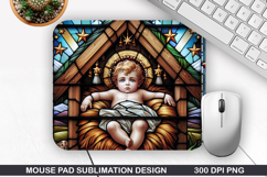 Mouse Pad Sublimation, Jesus Mouse Pad PNG Design Product Image 1