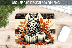 Owl Mouse pad Sublimation - Thanksgiving PNG Design Product Image 1