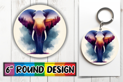 Enchanted Circle Keychain PNG, Animals Art Product Image 1