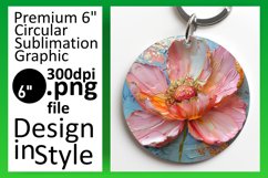 Whimsical Garden: 3D Floral Round Designs PNG Product Image 1