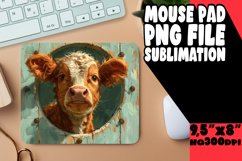 Adorable Cow Design Mouse Pad for Tumbler PNG Product Image 1