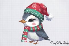 Woodland Christmas Watercolor Clipart PNG Product Image 1