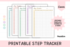 Step Tracker Editable Template 2 | Annual Full-Year Grid Product Image 1