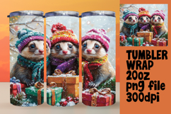 TRENDY 20oz Tumbler PNG Template , Cute Xmas Product Image 1
