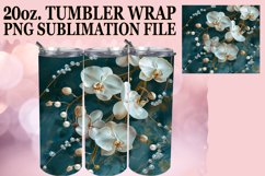 Sparkling 3D Blossom Tumbler Wrap - Summer Elegance Product Image 1