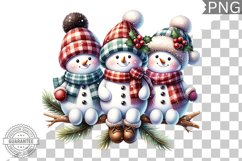 Christmas Snowman Sublimation - Clipart PNG Design Product Image 1