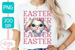 Cute Easter sublimation PNG, Coquette bunny PNG design Product Image 3