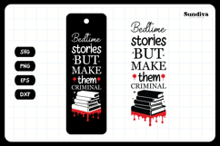 True Crime Bookmark Saying SVG | Bedtime Stories Product Image 3