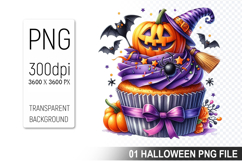Spooky Cute Halloween Cupcakes Clipart PNG Bundle Product Image 11