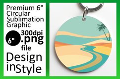 Eye-Catching Gradient Pattern Round Design Sublimation Product Image 1