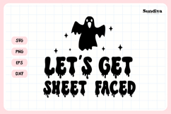 Spooky Bachelorette Party Saying SVG | Let's Get Sheet Faced Product Image 3