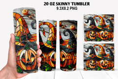 Skinny Tumbler 20oz Wrap Design,Halloween Tumbler PNG Design Product Image 1