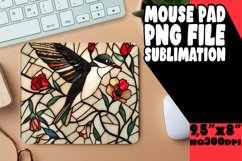 Colorful Stained Glass Birds Design for Mouse Pad Product Image 1