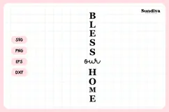 Porch Sign Saying SVG | Bless Our Home Product Image 3