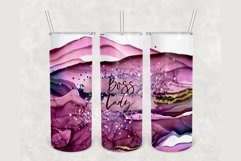 Boss Lady Purple Agate Alcohol Ink 20oz skinny tumbler Product Image 1