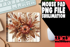 Bright MOUSE PAD Sublimation Art, Autumn Flower Product Image 1