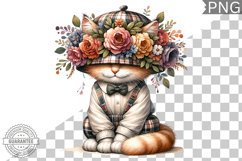 Floral Crown Cat Sublimation Clipart Bundle Product Image 6