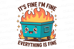 It's fine I'm Fine Everything is Fine Svg Design | Svg Files Product Image 1
