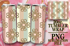 Radiant Mornings 20oz tumbler wrap, Gold Flower Product Image 1