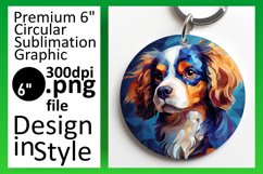 Artistic Dog Round Design PNG Product Image 1
