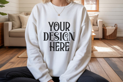 White Gildan 18000 Sweatshirt Model Mockups, Product Image 1