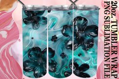 Sublimation Enchanted Garden Tumbler Wrap Design Floral Product Image 1