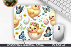 Chicks Mouse Pad Sublimation, Animals Mouse Pad PNG Design Product Image 1