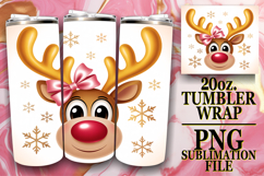 Blissful Reflections 20oz tumbler wrap, Cute Christmas Product Image 1