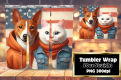 Sublimation Ready 20oz Tumbler , Dog and cat Product Image 1