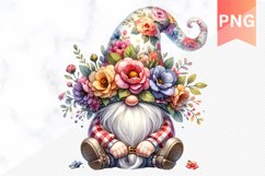 Floral Gnome Sublimation - Clipart PNG Bundle Product Image 6