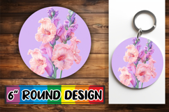 Elegant Circle Coaster PNG Artwork , Beauty Flower Product Image 1