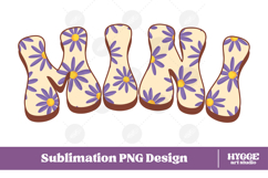 mini Png Retro Flowers Mother&#039;s Day Floral Mom Sublimation Product Image 1