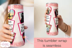 Be my Valentine photo tumbler wrap for sublimation, cat love Product Image 3