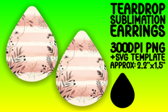 Vibrant Teardrop Earrings PNG Template , Halloween Product Image 1