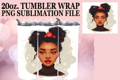 Radiant Smiles 20oz tumbler wrap, Xmas Girl Product Image 1