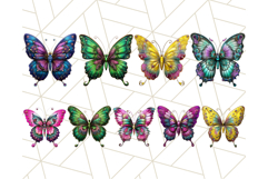 Metallic Butterfly Clipart PNG Clipart, Vibrant Butterfly Product Image 8