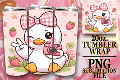 Blissful love 20oz tumbler wrap, Cute Goose Product Image 1