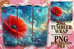 Joyful Inspirations 20oz tumbler wrap, 3D Flower Product Image 1