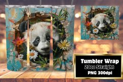 Spring Flowers Wrap: 3D Animals in Wall Hole Product Image 1