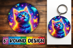 Radiant Circle Ornaments PNG, Cat Product Image 1