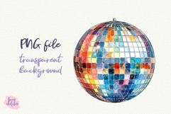 Retro Disco Ball PNG Groovy Disco Christmas Clipart Product Image 1