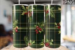 Green Christmas Plaid Tumbler Wrap - High Quality 300 Dpi Product Image 1